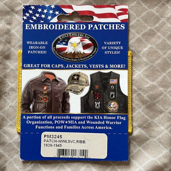 WWII VET 1939-1945 embroidered patch - Picture 2 of 3